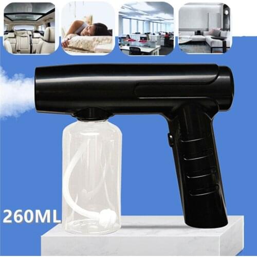 260ML Wireless Disinfect Sprayer Electric Sanitizer Blue Light Nano Steam Spray Gun Sterilizing Fog Machine For Household Office