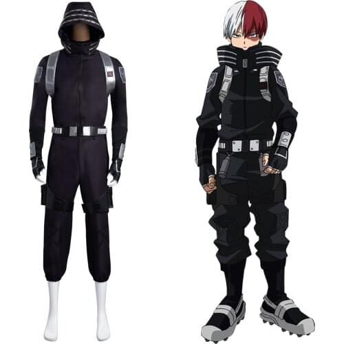 Boku no Hero Academia Todoroki Shoto Cosplay Costume Battle Outfits Uniform Halloween Carnival Suit