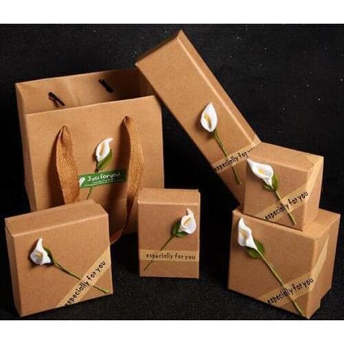 Retro High Quality Paper Box Jewelry Box Christmas Baby Shower Birthday Wedding Easter Party Candy Gift Bag Packaging Box