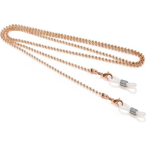 80cm Alloy Beads Glasses Chain Eyeglasses Reading Glasses Sunglasses Strap Cord Mask Holder Women Men Neck Eyewear Accessories