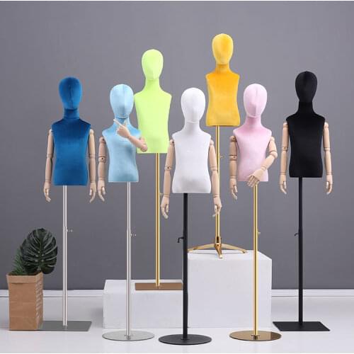 Childrens Model Half Length High-end Velvet Display Children Mannequin Customized Hot Sale