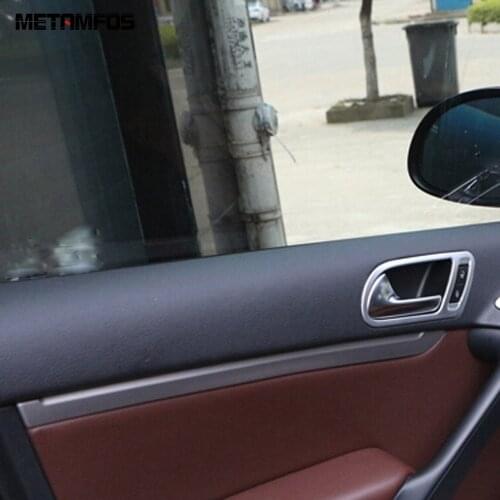 For Volkswagen Tiguan 2009-2013 2014 2015 Matte Inside Door Handle Bowl Cover Trim Decoration Interior Accessories Car Styling