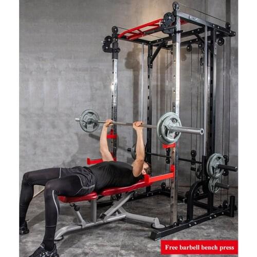 Home Use Bench Press Squat Gantry Big Bird Smith Machine Multi-function Set Group Fitness Equipment
