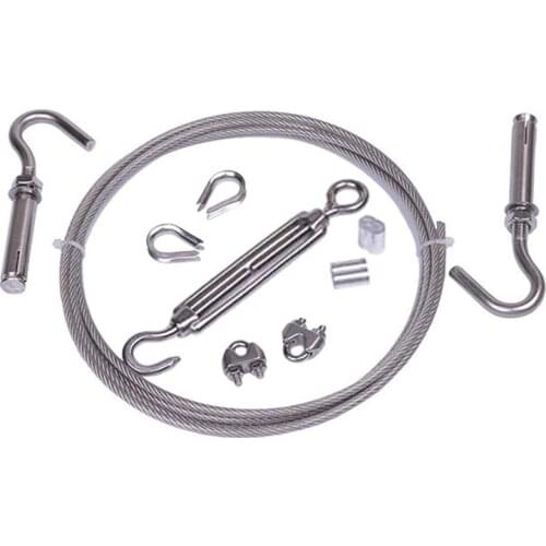 1/2/3/4/5/6/8/10/12/15/20 Meter Steel PVC Coated Flexible Wire Rope Soft Cable Transparent Stainless Steel Clothesline 4mm