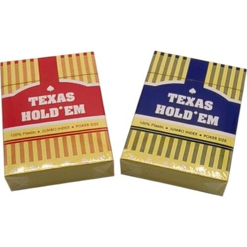 JP167 Manufacturer Supply Jumbo Index Frosted PVC 0.32mm Waterproof TEXAS HOLD EM 100% Plastic Playing Cards