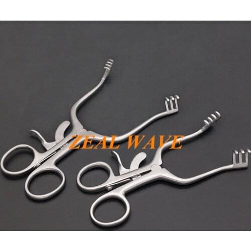 Medical Orthopedic Surgical Instruments Dilators Mastoid Retractors Adjustable And Automatic Fixation Multi-Hook Skin Retractor