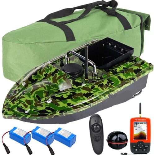 500M Wireless RC Fishing Bait Boat Set Hook/Bait Post 2 Motors Single Hand Control and GPS Fishfinder Set/Bag/Batteries Fishing