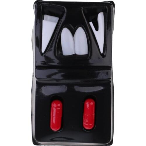 Set of 6pcs Halloween Zombie Fang Tooth Cap Blood Tube Party Accessory