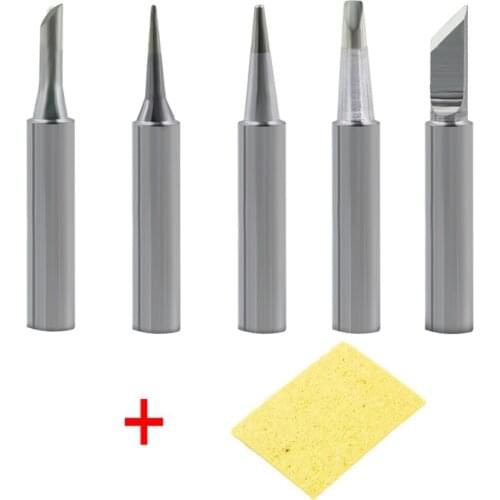 Dusco.E 5 pcs/lot 900M Solder Iron Tip Kit Lead-free Welding Tips for 937 878D 898D 852D 936 Soldering Rework Station Tools