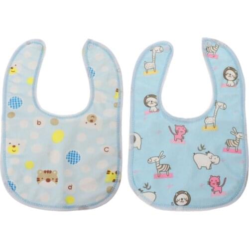 Random Style Baby Bib Velvet Waterproof Baby Care Feeding Printing Bibs Towel Multi Color Q1FE
