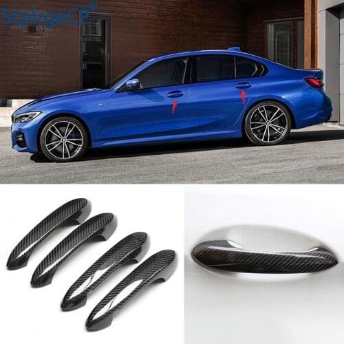 For BMW 3 series G20 320d 330i M340i M sport 340i 2019 2020 Accessories 100% real carbon fiber Auto outer door handle cover