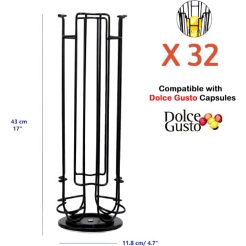 Spring New Style Metal Coffee Pods Holder Iron Chrome Plating Stand Dolce Gusto Capsule 2021 Coffee Capsule Storage Rack