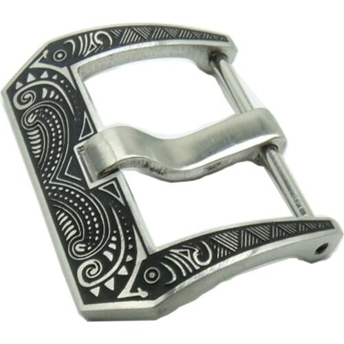 New Arrival 20mm 22mm 316L Stainless Steel Rubber Watch Buckle Leather Strap Band Watch Clasp For watch band