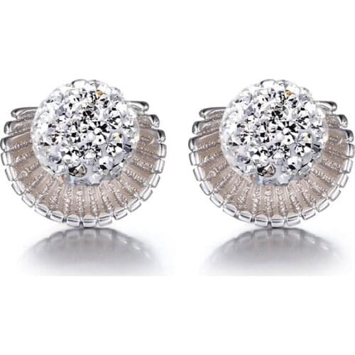 New womens marine shells Shambala super flash full rhinestone earrings