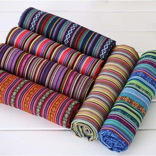 New 100X150CM Polyester/Cotton Fabric Ethnic Decorative Fabrics For Sofa Cover Cushion Cloths Curtains 36 Styles Free Shipping