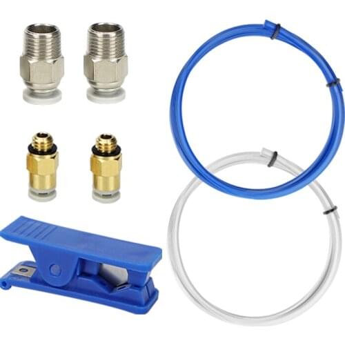 Upgrade PC4-M6 M10 Pneumatic Connector With 2M PTFE Teflonto Tube For Ender 3 Kit 3D Printer Parts 1.75mm Bowden Extruder
