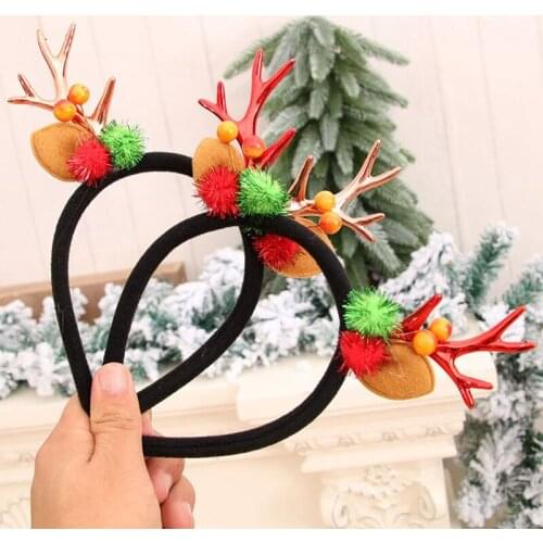 1Pcs Christmas Hair Clip Headband Hairband Antlers Snowflake Christmas Hair Head Hoop For Kids Gift Hair Styling Tools
