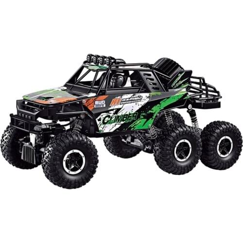 QX3688 1:10 RC Car 2.4GHz 6WD Off-road Desert Truck RTR With LED Lights Metal Shock Absorber Kids Toy Car
