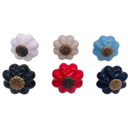 Ceramic Alloy Single Hole Cabinet Handles Simple Wardrobe Door Pull Knobs for Furniture Hardware Drawer Accessories 10pcs