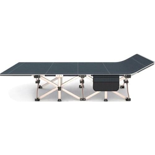 Single Folding Bed Nap Office Lunch Break Outdoor Wholesale Marching Simple Portable Escort Bed Household Adult With Cotton Pad