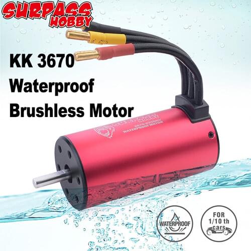 SURPASSHOBBY Waterproof 3670 Brushless Motor 5mm 1700KV 1900KV 2050KV 2150KV 2650KV 2850KV for 1/8 1/10 RC Drift Racing Off-road