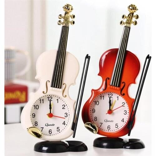 Creative Musical Instrument Alarm Clock Shape Kid Gifts Table Clock Living Room Pendulum Table clock Craft Bar Home Decoration