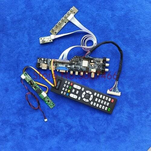 WLDE 60Hz LVDS-30Pin drive board kit USB+VGA+AV fit LM270WF2/LM270WF5/LM270WF6/LM270WF7/LM270WF8 digital DVB 3663 1920*1080