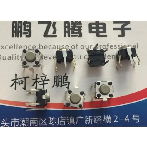 10PCS/lot Omron b3f-1122 touch switch 6*6*5 in line vertical 5-pin button inching