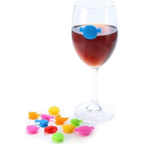 12pcs Marine Animal Wine Glass Party Dedicated Recognition Label Wine Glass Marker Bar Tools and Accessories Accessories