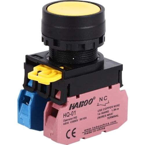22mm IDEC Similar Momentary Push Button Switch Self-Locking Waterproof IP65 10A 600V