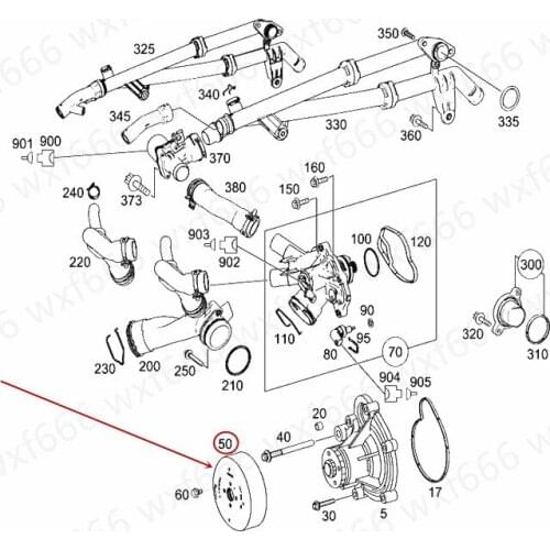 2712020210 Car Water pump pulley Suitable for W204 W212 M271 C180 C200mer ced es-be nzE200 Tensioner Belt pulley