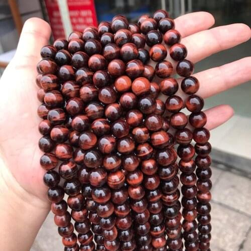 4/6/8/10/12mm Natural Red Tiger Eye Stone Beads For Jewelry Making Round Loose Stone Beads DIY Bracelet Necklace Accessories