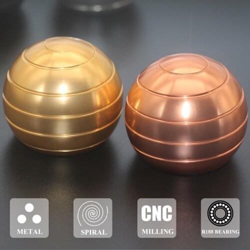 45mm/54mm Kinetic Desktop Toys Aluminum Alloy Hypnosis Rotary Gyro Adult Fingertip Toy Children Toys Decompression Gyro