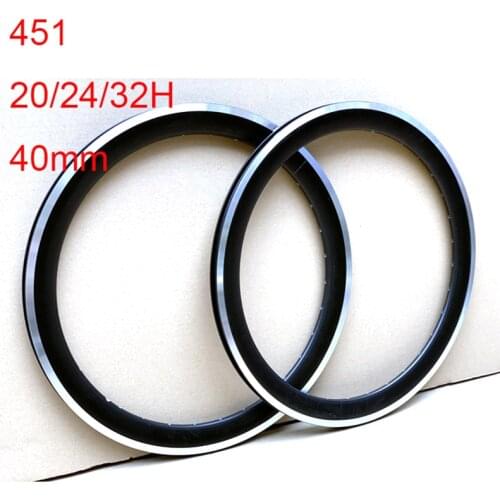 451 bike rim aluminum alloy rim 20 24 32 hole bicycle V brake for folding bike 40mm