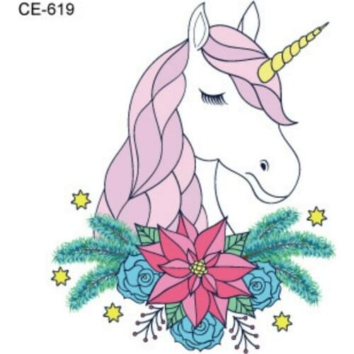 5pcs Funny Unicorn Tattoo Sticker Party Favors Birthday Party Supplies Gift Kid Party Favors Gift for Guest Christmas Halloween