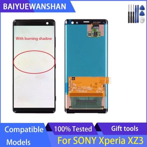 6.0'' Original Amoled For SONY Xperia XZ3 LCD Display Touch Screen Digitizer H9436 H8416 H9493 With Frame LCD With Burn-Shadow
