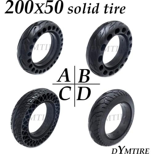 8 Inch 200x50 Solid Tire for Mini Electric Scooter Front and Rear Explosion-proof Non Pneumatic High-quality Rubber Tyre
