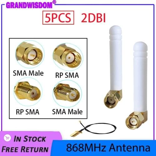868MHz 915MHz lora Antenna 2dbi SMA Male Connector GSM 915 MHz 868 MHz antena antenne waterproof +21cm RP-SMA/u.FL Pigtail Cable