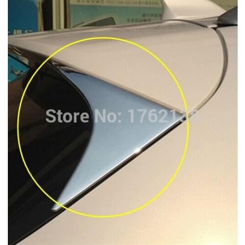 Lapetus Auto Styling Chrome Rear Window Spoiler Side Wing Triangle Cover Trim Decoration Panel Fit For Mazda CX-5 2012 - 2016