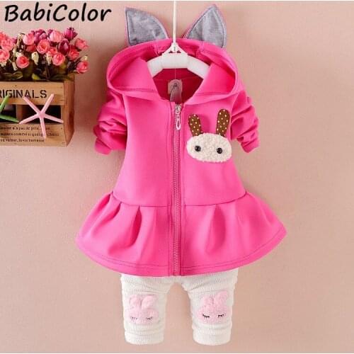 Baby girls spring autumn clothing set children fashion cotton tops+pants 2pcs toddler outfits for bebes clothes suit