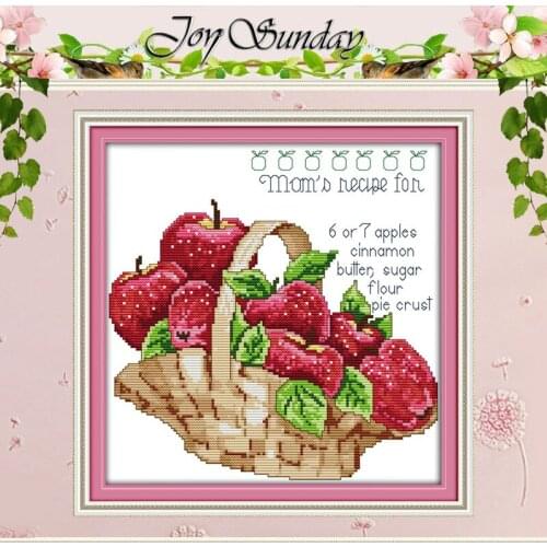 Free Ship Apple basket Painting Counted Cross Stitch wholesale Cross Stitch Sets 11 14CT Cross Stitch Kits Embroidery Needlework