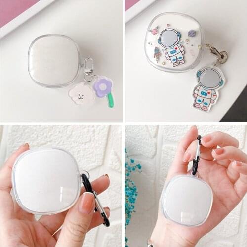 For Baseus WM01 Plus Case Cartoon Transparent Earphone Protect Cover for Baseus WM01 Mini Silicon Headphones Case Accessories