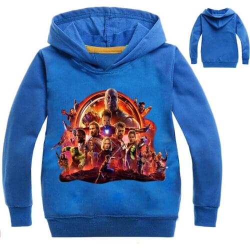 The Avengers Baby Cartoon Hoodies Boys Sweatshirts Kids Tops Tee Baby Girl Clothing Cotton Clothes Children Long Sleeve T Shirts