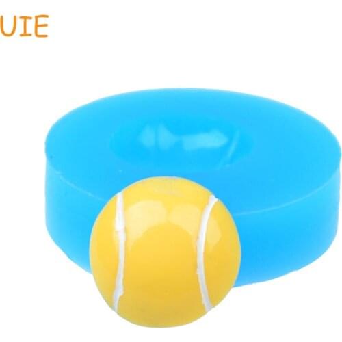 FYL118U 15.4mm Tennis Ball Silicone Push Mold - Cupcake Topper, Fondant, Resin Polymer Clay, Gum Paste, Candy, Icing, Food Safe