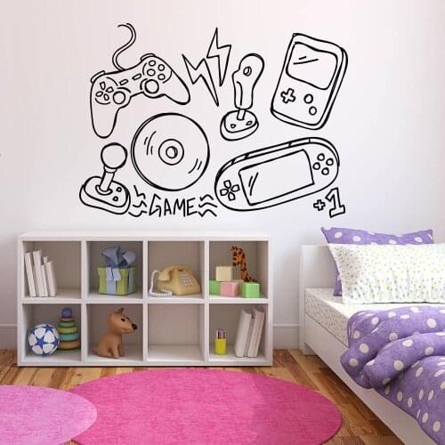 Gamer controller Wall Sticker Vinyl choose your weapon video game Wall Decals for boys bedroom Game Room Decoration Mural X519