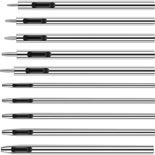 Imzay 10 Pcs Leather Hole Punch Cutter 0.5mm-3.5mm Hollow Punch Set For Leather Crafting Round Hollow Tools