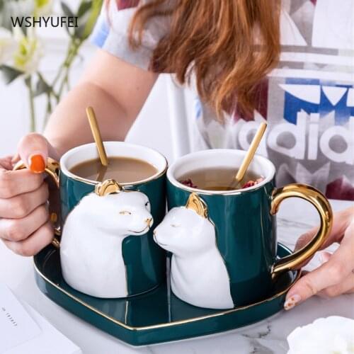 Nordic Cat Ceramic Coffee Cilk Juice Mug Afternoon Tea Party Drink Couple Birthday Wedding Classic Gift Kitchen supplies