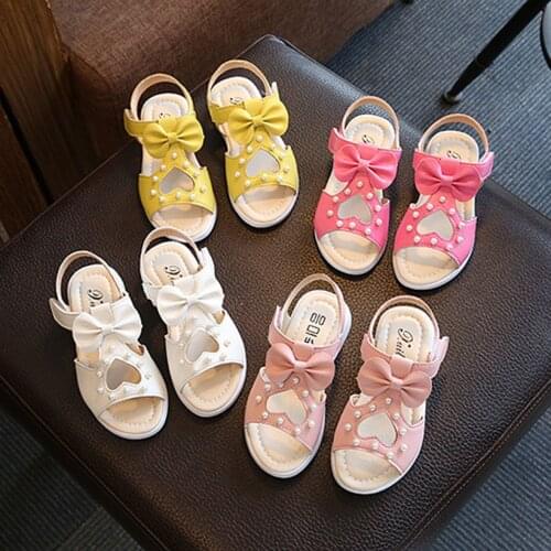 Summer Girls Sandals Flower Children Shoes For Girls Princess Kids shoes for Girls Beach toddler Sandals PU Leather kids sandals