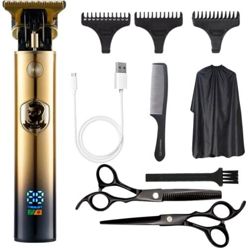 New Black Hair Clipper For Men Electric Hair Trimmer Rechargeable Professional Barber Clippers Cordless Cllipper Machine 006