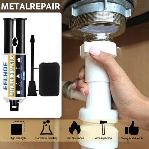 Metal Repair Gel Group Double Tube Industrial Heat Resistance Cold Weld Metal Repair Paste for Metal Casting Defect TS2